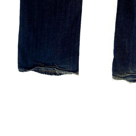 Express Stella Regular Fit Low Rise Blue Brown Denim Whisker Jeans Size 8R 34/33 - Picture 7 of 15
